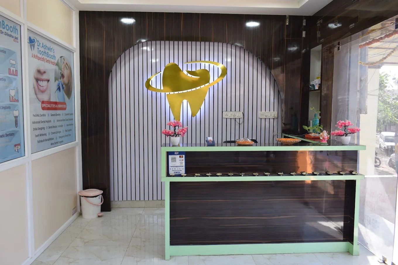 Reception area of Dr. Ashwin's Tooth Booth